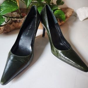 Gianni Bini Dark Green Leather Heels